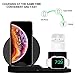 Wireless Charger, Upgrade 3 in 1 Wireless Charger Stand for All QI Phones and Airpods - ACETEND 10W Qi Fast Wireless Charging Station Compatible for Apple Watch Series and AirPods (Black)