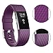 Vancle Bands for Fitbit Charge 2 Special Edition, Adjustable Replacement Accessory Sport Wrist Band (No Tracker), Plum, Large