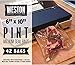 Weston Vacuum Sealer Bags for Food, 2 Ply 3mm Thick, for NutriFresh, FoodSaver & Other Heat-Seal Systems, for Meal Prep and Sous Vide, BPA Free, 6