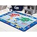 Eric Carle Elementary World Map Kids Machine Washable Area Rug Blue/Red, 4'11
