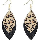 Leopard Earrings For Women Leopard Print Earrings Cheetah Print Earrings Animal Print Fashion Boho Fringed Statement Soft And Lightweight Leopard Handmade Tear Drop Dangle Jewelry