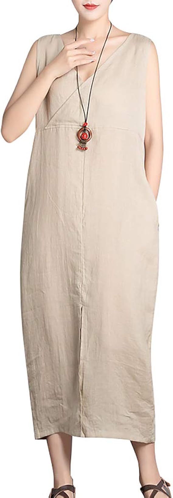 Amazon Co Jp Sebeter X せべて ワンピース レディース 夏ワンピース 膝丈 ワンピース レディース 夏 シャツワンピース ゆったり 体型カバー Aライン 大きいサイズ 綿麻混 ワンピース シンプル 着痩せ 服 ファッション小物