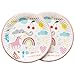 BibiParty Unicorn Birthday Party Supplies Set, Rainbow Unicorn Tableware Set for 10,Paper Plates,Paper Cups,Paper Straws,Napkins,Plastic Forks/Knives/Spoons– Complete Party Pack(Unicorn)