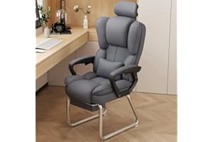 Office Chair Comfy, Tall Executive Leather Chair, High Back Ergonomic Wide Chair with Footrest, Reclining Computer Desk Chair