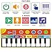 Cyiecw Piano Music Mat, Music Dance Mat Keyboard Playmat with 19 Keys Piano Mat, 8 Selectable Musical Instruments Build-in Speaker & Recording Function for Kids Girls Boys, 58.26 x 23.62 inches