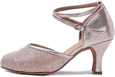 YKXLM Women's Latin Dance Shoes Standard Salsa Performance Ballroom Shoes,Model WXCL