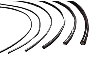 Wen ST 1～100mX Black Cover PMMA End Glow Plastic Optic Fiber Cable Inner 1mm ~ 10mm Diameter for Decorative Lighting(Inner Di