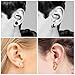 Besteel 10 Pairs Hoop Earrings Gauge Earrings for Men Women Stainless Steel Cool Earrings Set