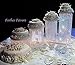 Forbes Favors ™ Set of 4 Acrylic Crystal Chandelier Cake Stand Asian Style With Battery LED Lights Wedding Cake, Anniversary or Special Occasion (Diameters 6