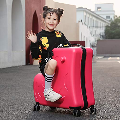 NA AO WEI LA OW Kids rideon Suitcase carryon Tollder Luggage with
