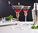 Trinkware Set of 2 Stemmed Martini Glasses - Rhinestone