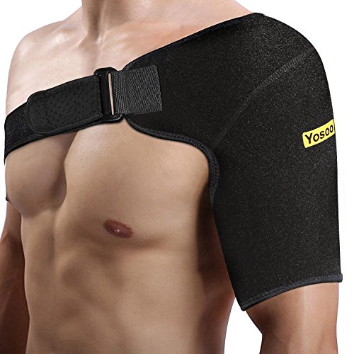 Yosoo Shoulder Brace Breathable Neoprene Shoulder Support for Rotator Cuff Dislocated AC Joint, Shoulder Pain, Sprain, Soreness, Bursitis, Tendinitis, Compression Wrap Sleeve