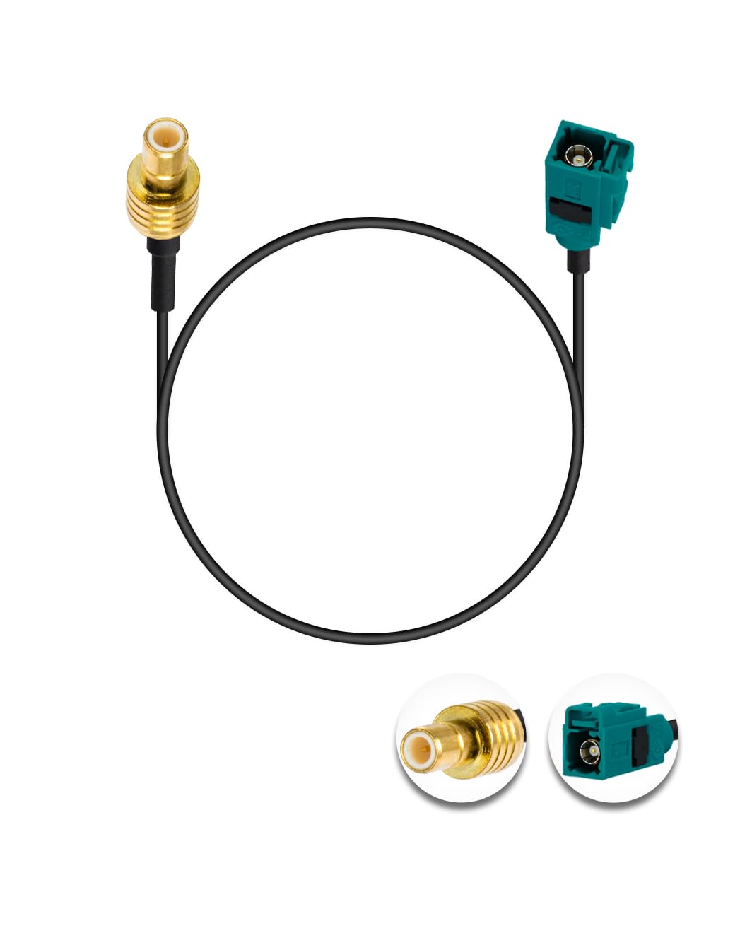 Vecys SMB Male to Fakra Z Female Extension Cable 12in/30cm Universum FAKRA Socket to SMB Plug Antenna Adapter RG174 Type Z Cable