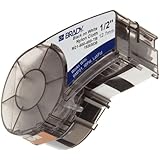 Brady High Adhesion Cloth Label Tape (M21-500-499-TB) - Black On White Nylon - Compatible with BMP21-PLUS, ID PAL, and LABPAL Printers - 16' Length, 0.5" Width