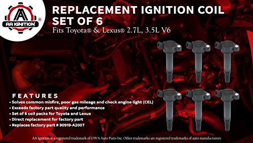 1 Ignition+Coil+Set+Replaces+90919+A2007