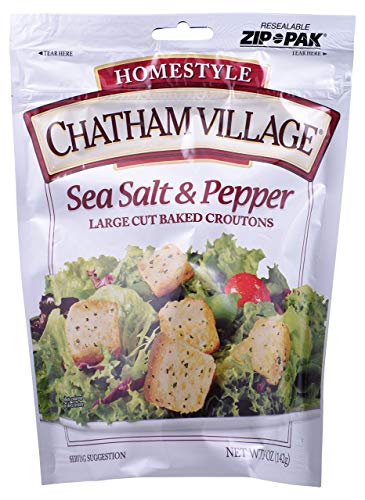 CHATHAM VILLAGE Croutons Sea Salt Pepper, 5 OZ