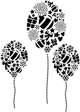 Art craft office pruduct toy --Qige 3pcs New Year's Day Stencil 01-(2018 new design) One Sided Adhesive Educational Toy to Enhance Children Creativity, Ideal Gift for Boys,Girls,adults and elders