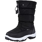 CIOR Women's Snow Boots Winter Waterproof Fur Lined Frosty Warm Snow Boots U119WMX001-black-41
