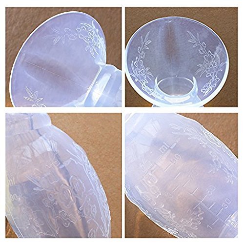 Silicone Manual Breast Pump Breastfeeding Milk Saver Suction with Protective Lid - 2Pack 100% Food Grade Silicone Milk Collector for New Moms (Green)