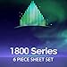 Aurora Bedding # 1 1800 Series 6 Piece Bed Sheet Set with Deep Pocket-Luxury, Soft, Comfort, Hypoallergenic-Same Price with 2 Extra Pillowcases-Queen, White
