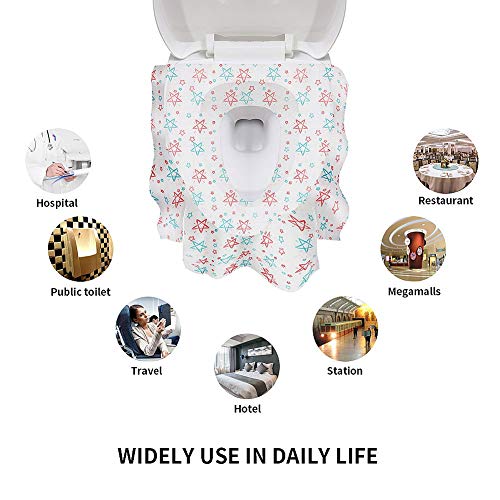 ORVINNER Toilet Seat Covers Disposable - Travel Portable, Waterproof - Prefect for Adult, Pregnant and Toddler Potty Training in Public Restrooms - Extra Large 20 Pack, Individually Wrapped - Thumbnail 6
