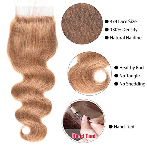 Luxury Elegance Hair Brazilian Human Virgin Hair Honey Blonde