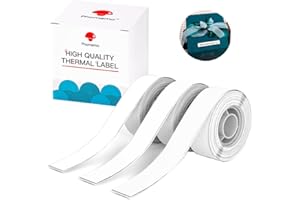 Phomemo D30 Continuous Labels- D30 Thermal Label Tape, 0.59" x 19.69 ft Non-precut Thermal Self-Adhesive Label Paper, Food Storage Sticker Labels,