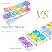 Daily Pill Organizer - Detachable AM PM Pill Case,7 Day Push Button Open Box,Weekly Medicine Organizer,Twice A Day Vitamin Dispenser for Fish Oil Supplement