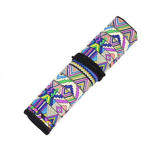 6 Pockets+Brushes+Holder+Canvas+Bohemia