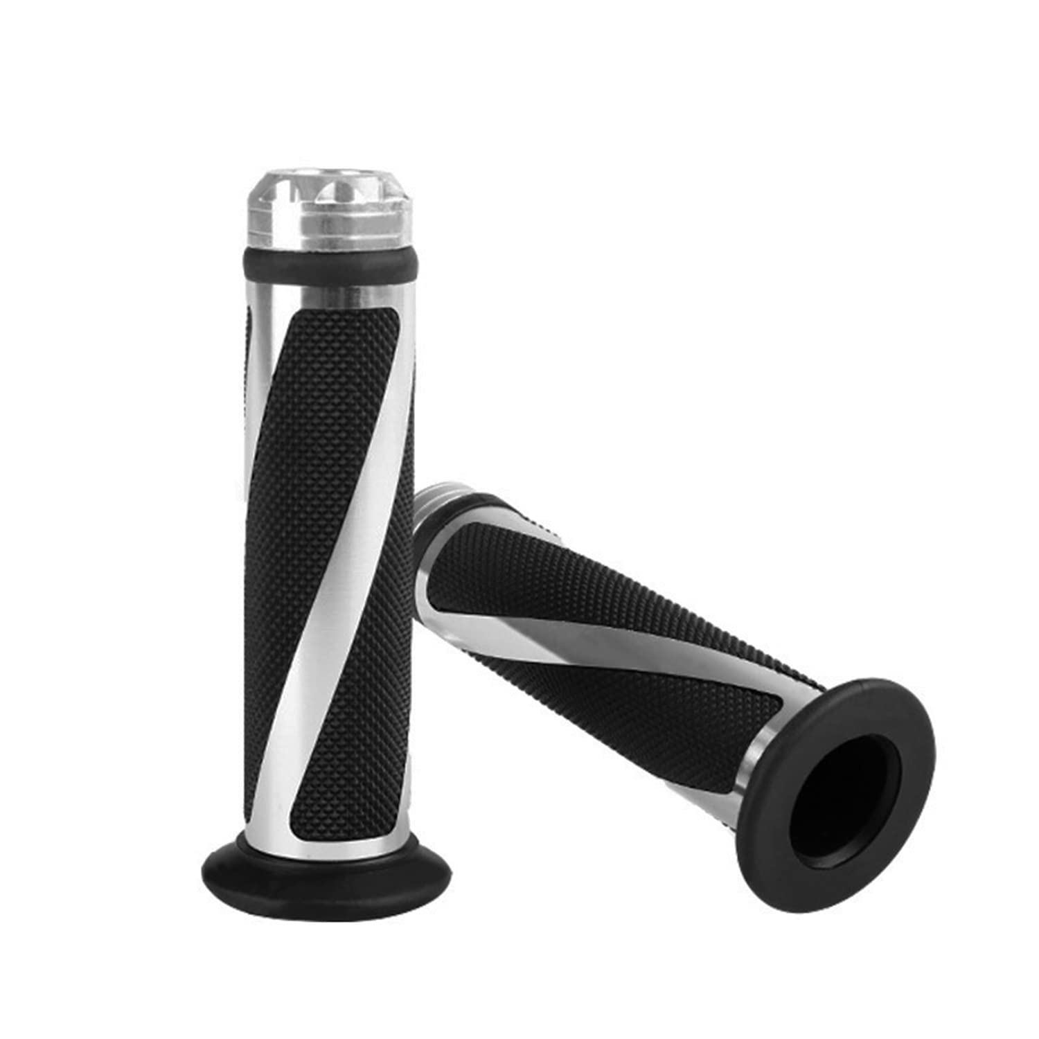Universal Motorcycle Handlebar Grips Motorbike Grips with Aluminum Bar End Non-slip for 7/8" 22mm Motorbike Rubber Hand Grips For Dirt Bike Motocross (5)