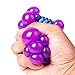 Nextnol 4Pcs Mesh Squishy Ball Rubber Stress Relief Squeezing Soft Rubber Vent Grape Ball Hand Wrist Toy Vent Toy(Red, Orange, Blue Green)