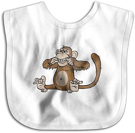 Monkey Cute Unisex Adorable Printed Bibs Drooler For Parent