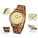 CUCOL Zebra Wooden Watches Men Swiss Movement Quartz Analog Watch with Gift Box,White