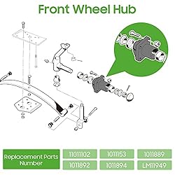 10L0L Golf Cart Front Wheel Hub Set with Metal Dust
