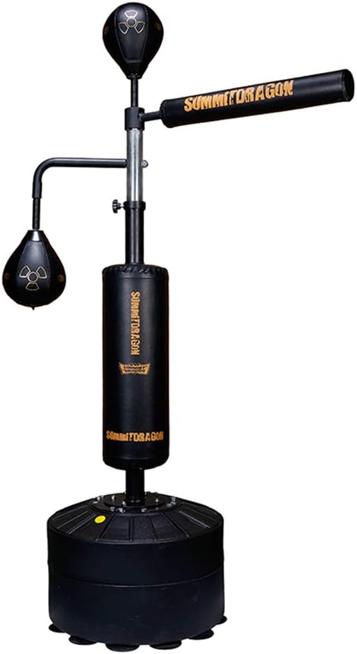 GYPPG Freestanding Height Adjustable Boxing Punch Bag Microfiber Leather Double Speed Ball Sparring Partner Punch Bag MMA Training Boxing Spinning Bar with Reflection Bar