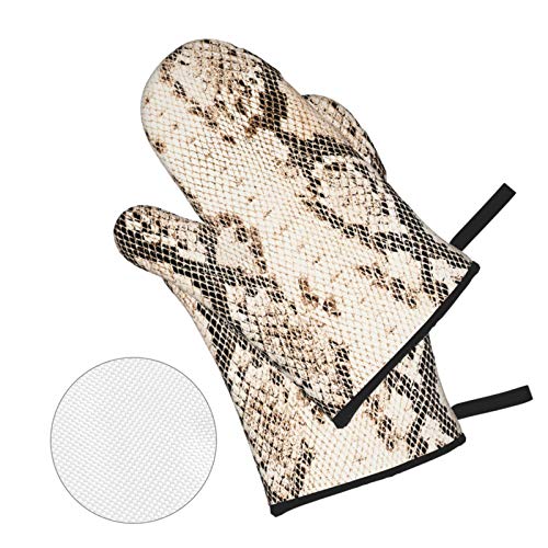 51FNp0Oph4L Juego de Manoplas y Porta ollas para Horno,Fondo de Piel de Serpiente,Guantes y agarraderas Resistentes al Calor para… Juego de Manoplas y Porta ollas para Horno,Fondo de Piel de Serpiente,Guantes y agarraderas Resistentes al Calor para… - Imagen 4