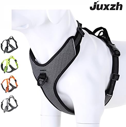 Best New 2018 Dog Harness Reflective Lightweight No-Pull Adjustable Nylon Pet Training Harness with Soft Padded Pet Vest For Outdoor Small Medium Large Dog