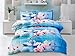 BEDnLINENS 3 Piece Box Stitched 3D Swan Lakes Prints Faux Fur Comforter Set (D04) (Queen)
