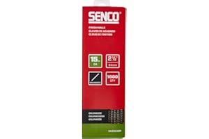 SENCO DA25EABR 2-1/2" 15 Gauge Angled Finish Nails, Galvanized Finish 1,000 Count Pack