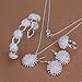 MANDI HOME 925 Silver Plated Open Hand Chain Bracelet Necklace Hook Earings Ring Fireworks
