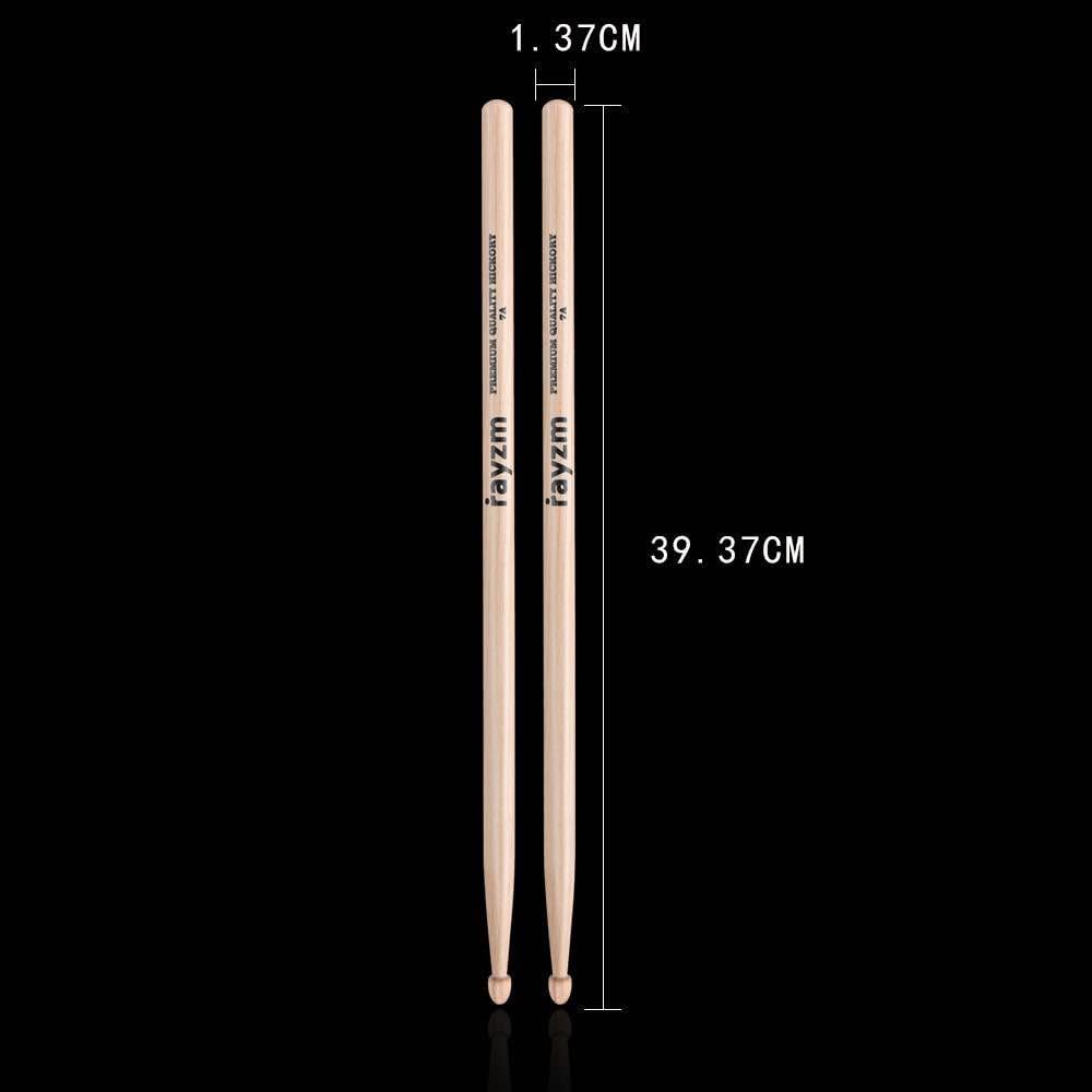 rayzm Drum Sticks 7A, Solid American Hickory Drumsticks/Beater Sticks, Wood Tips - Image 5