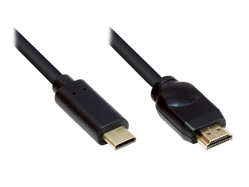 Good Connections Adapter Cable - USB-C Male to HDMI 2.0 Male - 4K / UHD @ 60Hz - Copper Conductor - 10 m - Black — image 1