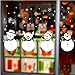 TOTOMO Christmas Window Decal Stickers Four White Snowbabies Decoration