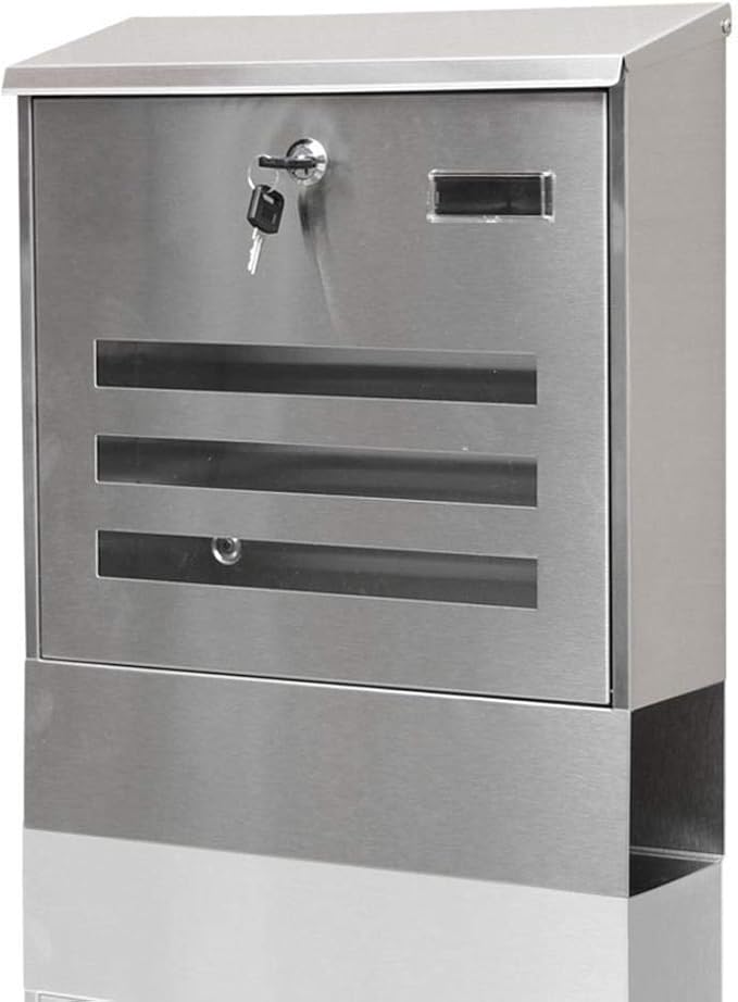 CCSLE Buzón exterior de acero inoxidable Buzón de correo bloqueable a