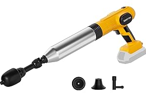 DINFTIN Electric Toilet Plunger Pro Compatible for Dewalt 20V Battery (Not Included) - Cordless Powerful High Pressure Unclogger, Drain Auger with 3 Heads for Bathroom, Safety & Portable Toilet Unclogged Tool