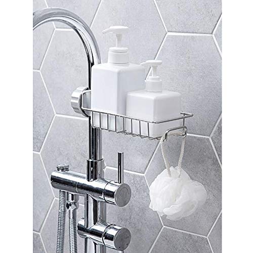 TuuTyss Stainless Steel Sink Faucet Sponge Holder Sink Caddy Organizer for Kitchen Accessories
