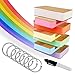 350 Pieces 3.5 x 2.2 Inches Multicolor Kraft Paper Binder Ring Easy Flip Flash Card/Study Cards/Memo Scratch Pads/Bookmark/Note Card/Index Card Stock/DIY Greeting Card(50 Sheets per Set)