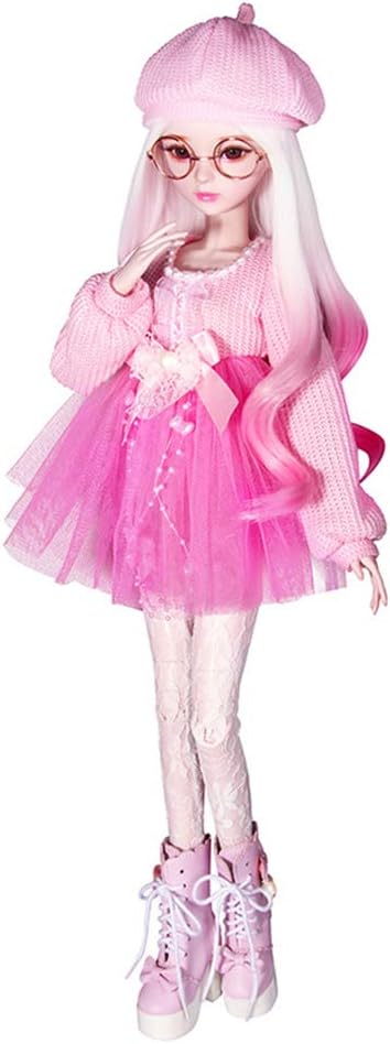 BJD Doll 1/3 SD Dolls 23 Ball Jointed Doll with BJD Clothes Wigs Shoes Makeup DIY Toys 100% Handmade for Girl Birthday Gift,D