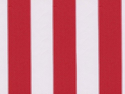 STRIPE CANVAS AWNING FABRIC WATERPROOF OUTDOOR FABRIC 60″ RED_WHITE (10 yards)