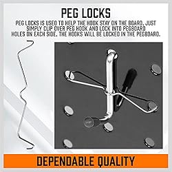 HORUSDY Pegboard Hooks Assortment, Pegboard